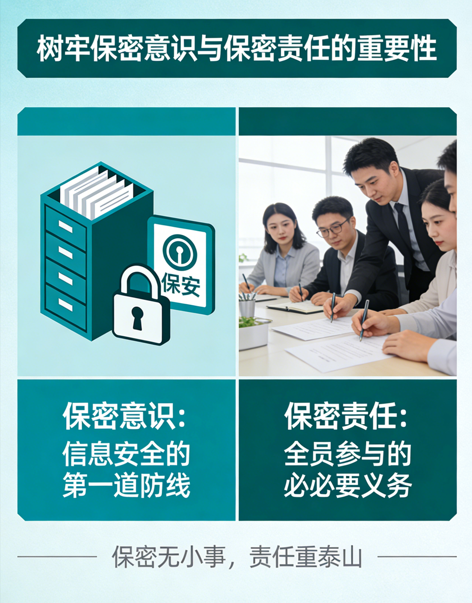 树牢保密意识与保密责任的重要性！